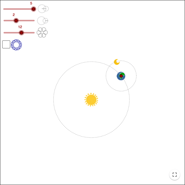 Geometry - Sun, earth and moon