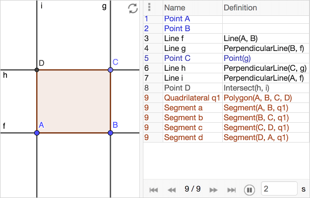 Straight Angle Example – GeoGebra